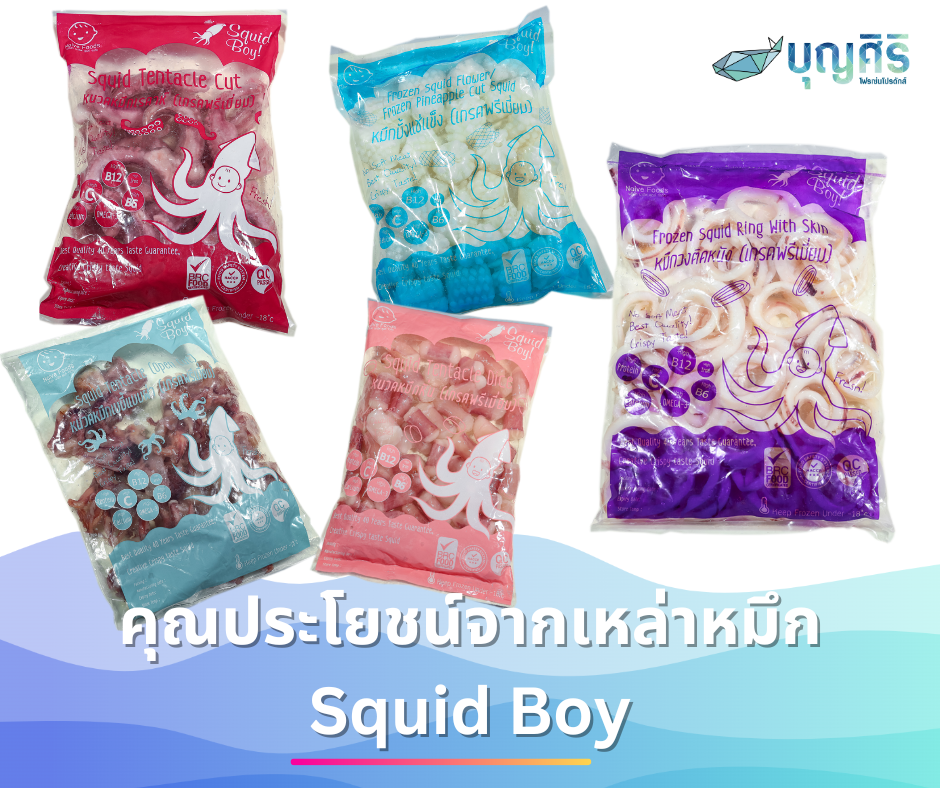 คุณประโยชน์ของหนวดหมึก Squid Boy | อาหารทะเลคุณภาพสูงจาก บุญศิริ